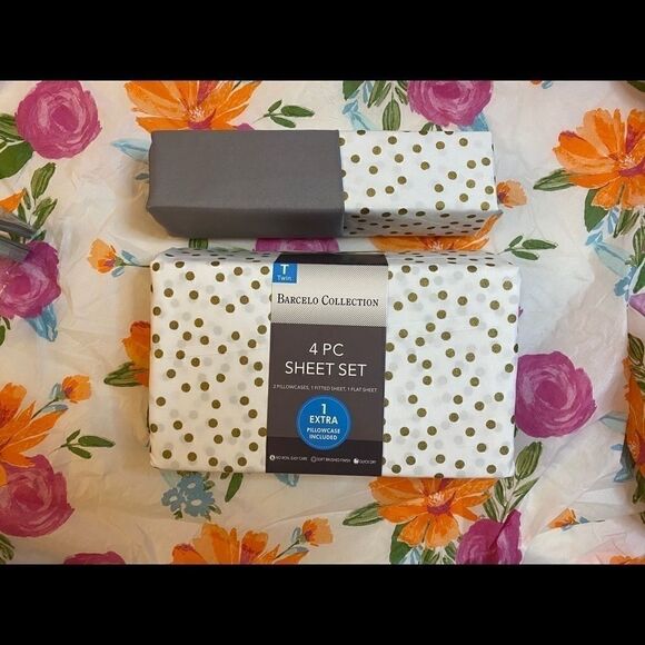 🛍Barcelo Collection 4 PC Sheet Set . Size: Twin - Picture 1 of 9